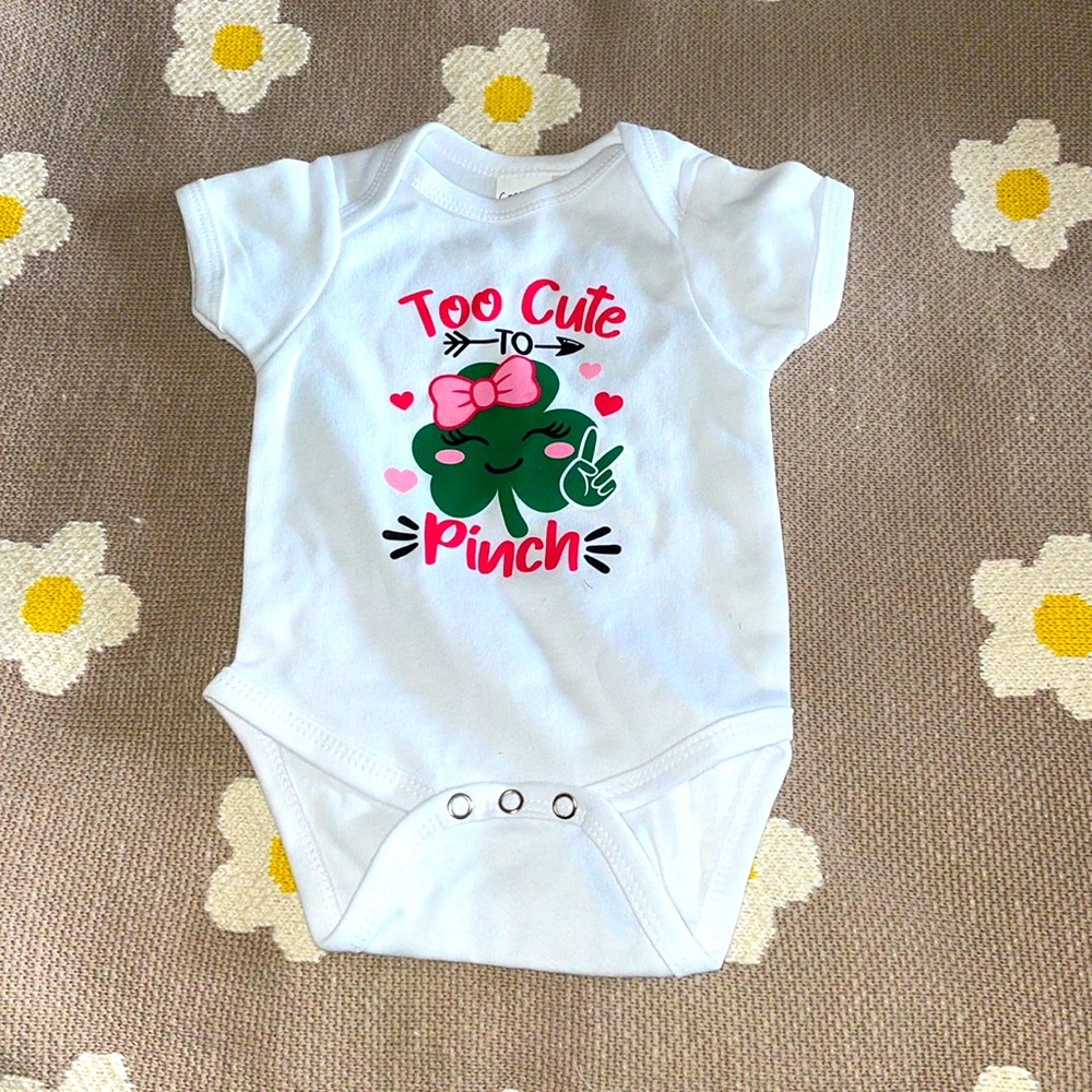 Creations of Grace 0-3mo St.. Patrick’s day onesie